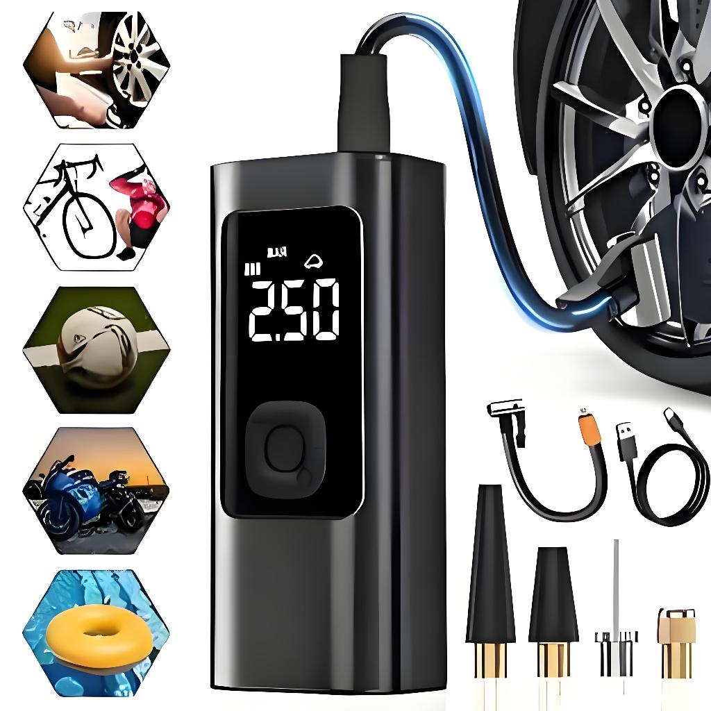 Bomba de Ar Elétrica 12V Compressor Portátil M6