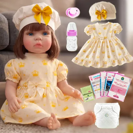 Boneca Bebê Reborn de Silicone Realista que Pode Dar Banho