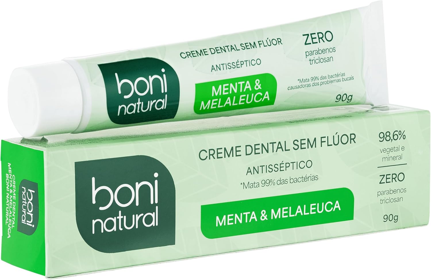 Boni Natural: Creme Dental Vegano com Menta e Melaleuca