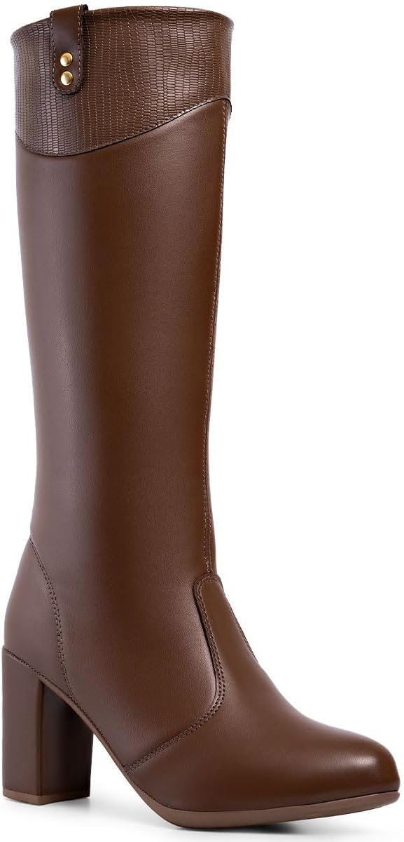 Bota Feminina Cano Longo com Salto Bloco e Conforto