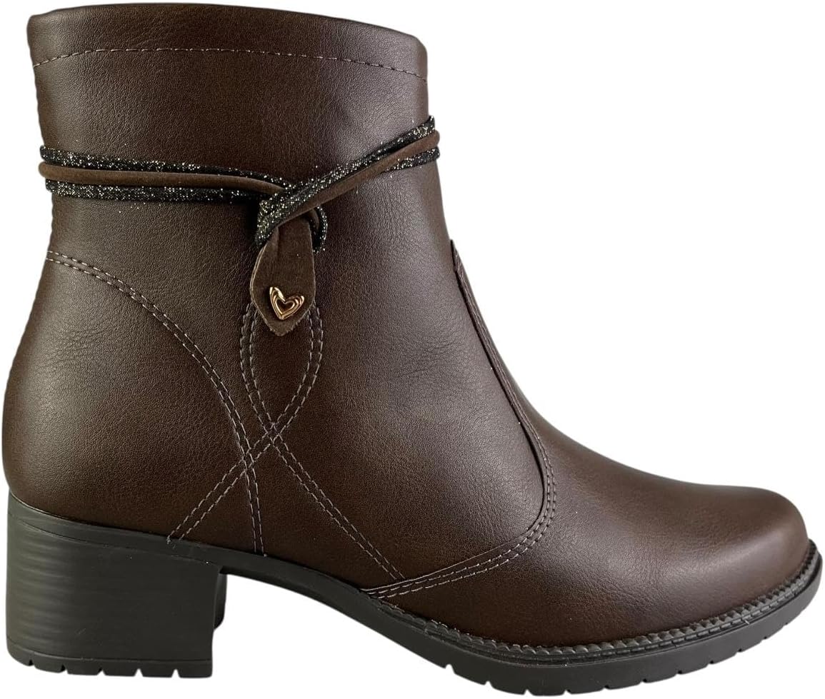 Bota Mississipi Feminina Cano Curto com Salto Bloco