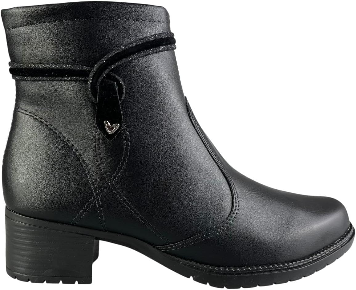 Bota Mississipi Feminina Cano Curto com Salto Bloco Baixo