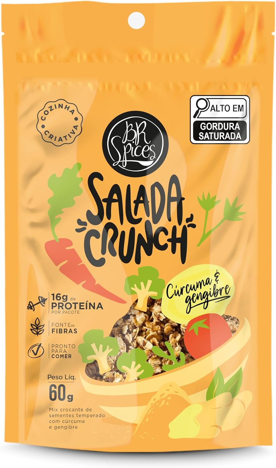 Br Spices Salada Crunch: Cúrcuma e Gengibre 60g