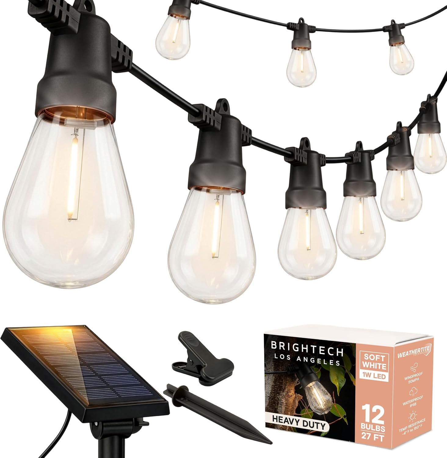 Brightech Ambience Pro: Luzes de Corda Solar Inquebráveis para Exterior