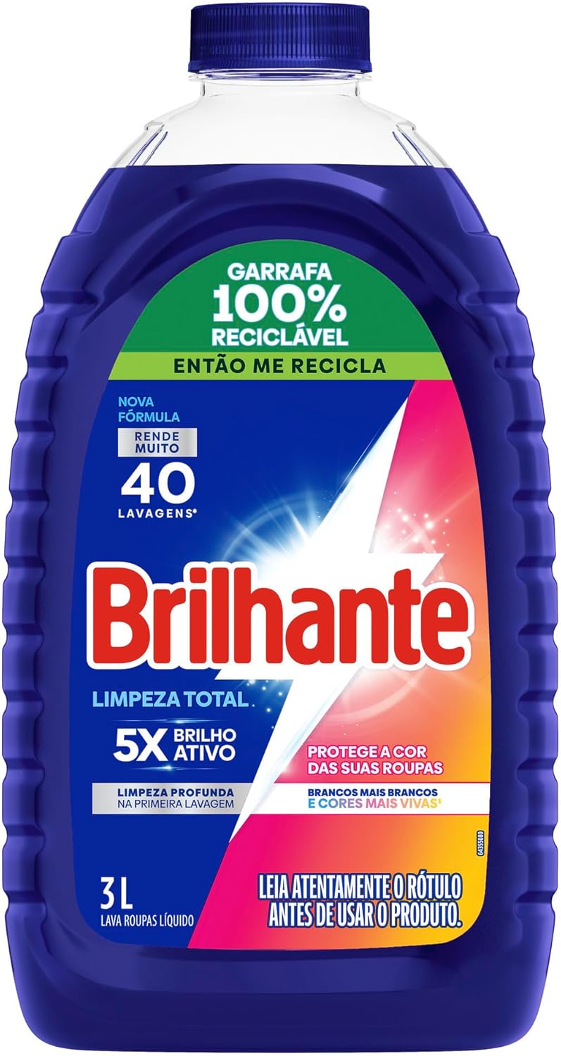 Brilhante Limpeza Total: Vale a pena o Lava Roupas Líquido 3L?