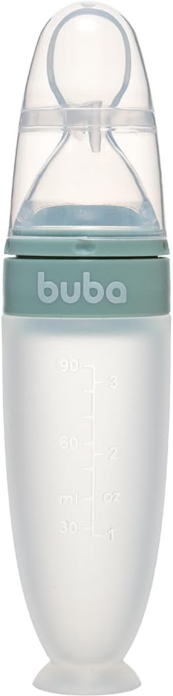 Buba Colher Dosadora em Silicone com Ventosa Verde