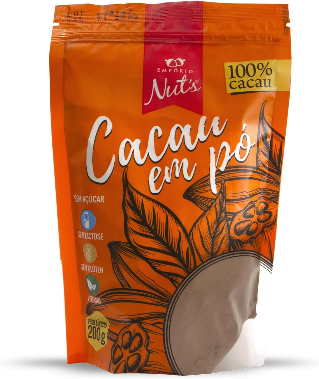Cacau em Pó 100% 200g Empório Nut's: Natural e Não Alcalino