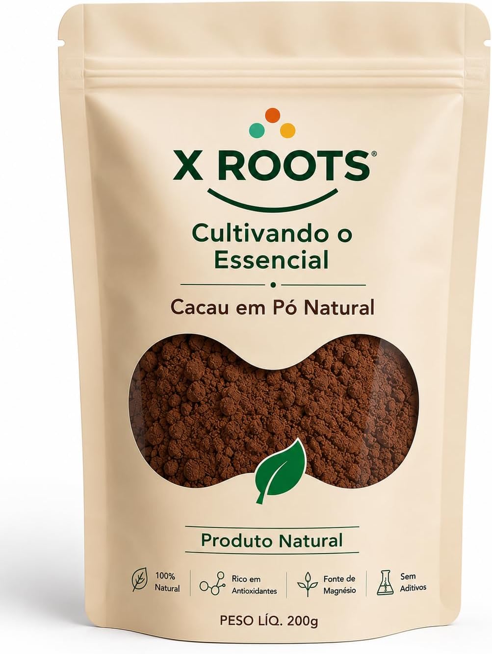 Cacau em Pó Natural 1kg X Roots