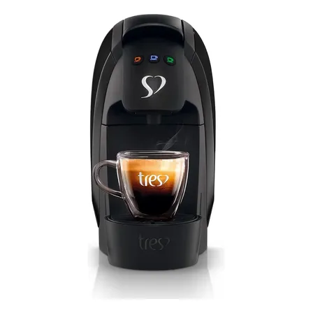 Cafeteira Espresso Luna Preta TRES 3 Corações: Compacta e Versátil