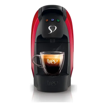 Cafeteira Espresso Luna Vermelha TRES 3 Corações