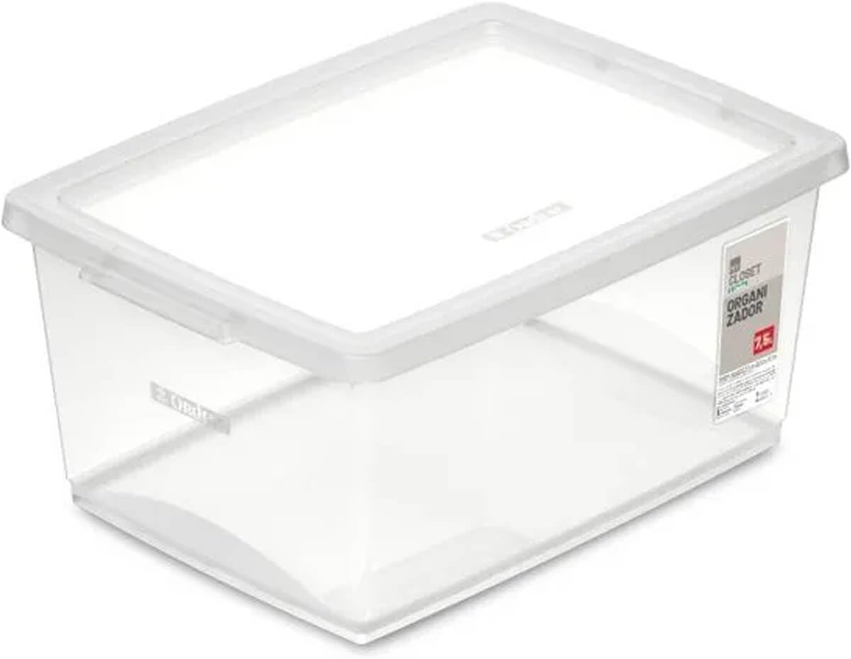 Caixa Organizadora Ordene My Closet 7,5 Litros Cristal