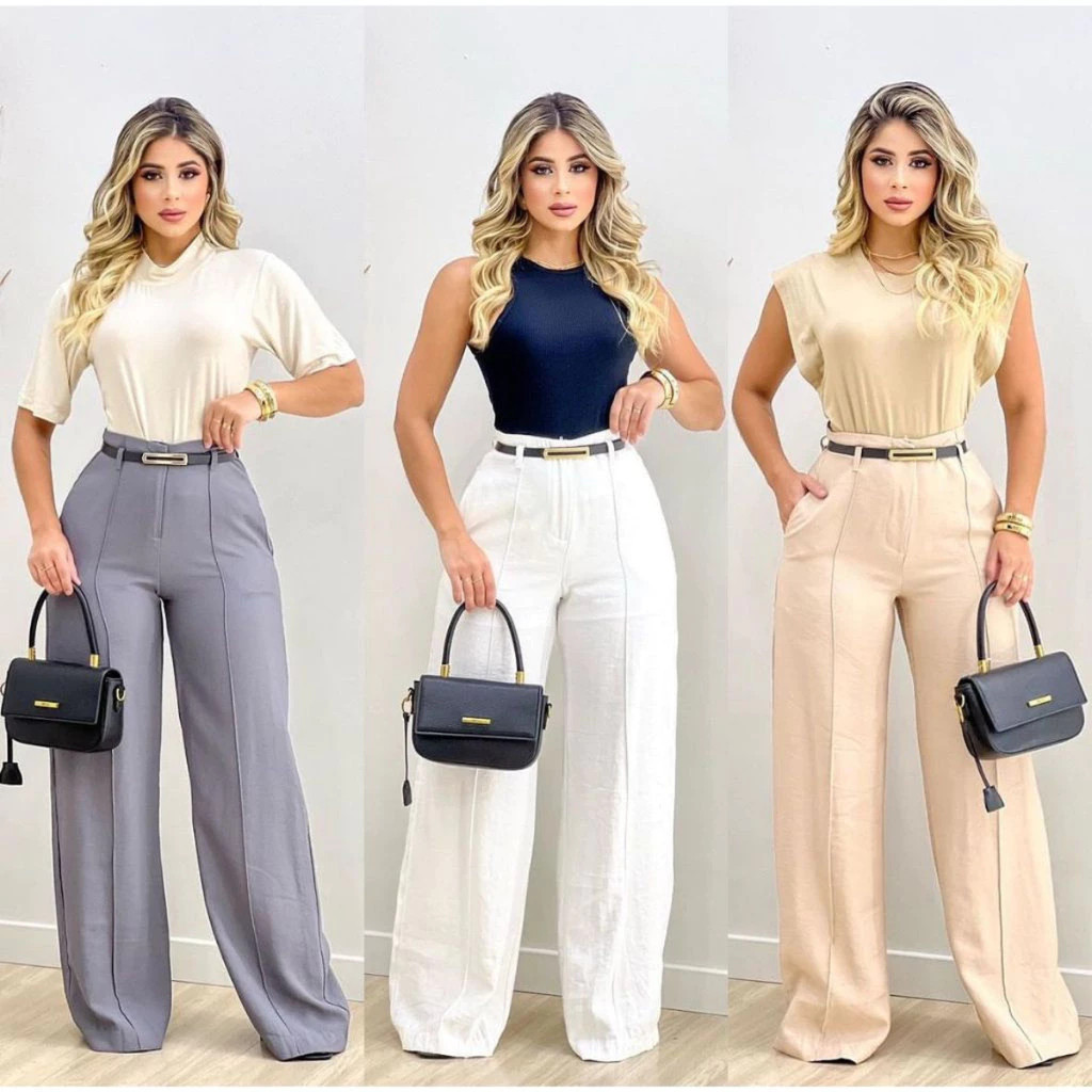 Calça Pantalona Alfaiataria Premium: Elegância e Conforto