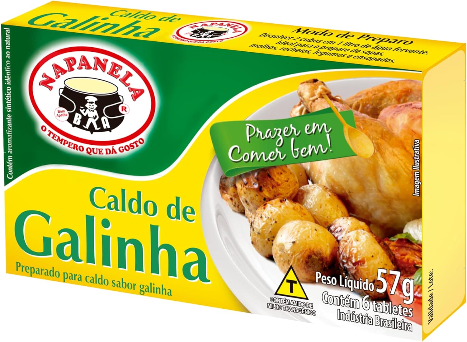 Caldo Galinha em Cubo Napanela 57g: Praticidade para o Dia a Dia