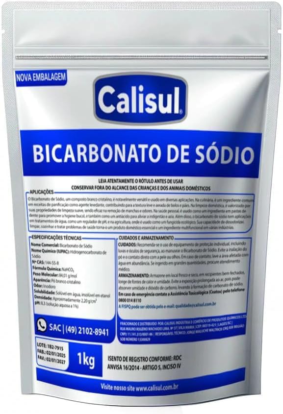 Calisul Bicarbonato de Sódio Premium Extra Fino 1kg