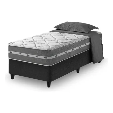 Cama Box Solteiro com Colchão Molas Ensacadas Zidi Miami 88cm