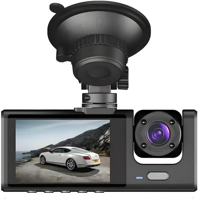 Câmera de Painel ANJGG Full HD com 3 Lentes e Gravação em Loop