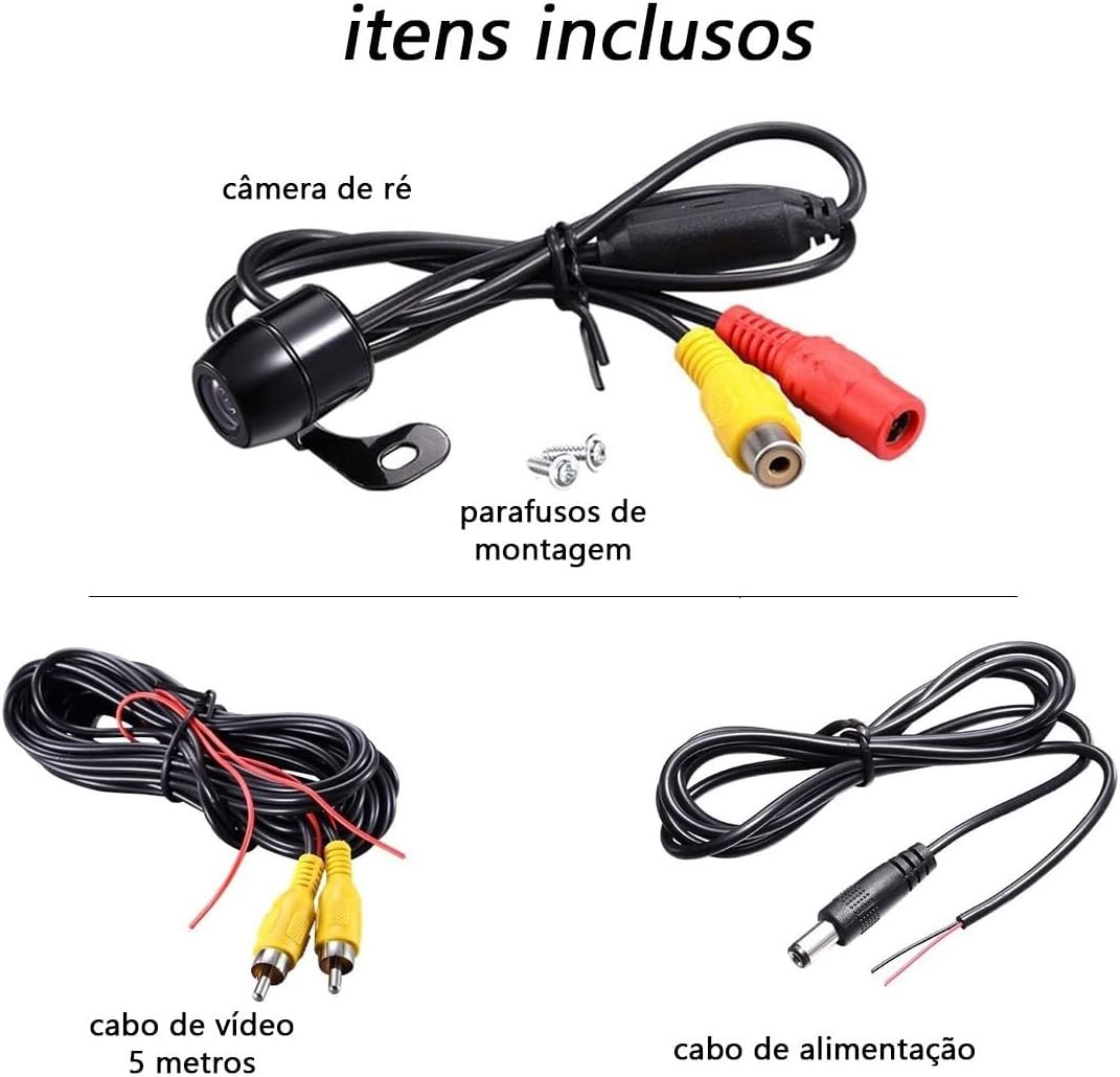 Câmera de Ré Universal com Visão Noturna para Carros e Caminhões