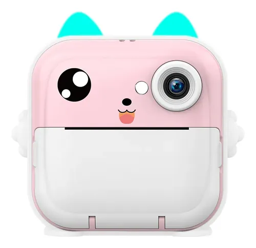 Câmera Infantil Instantânea com Tela Digital HD e Jogos - Rosa