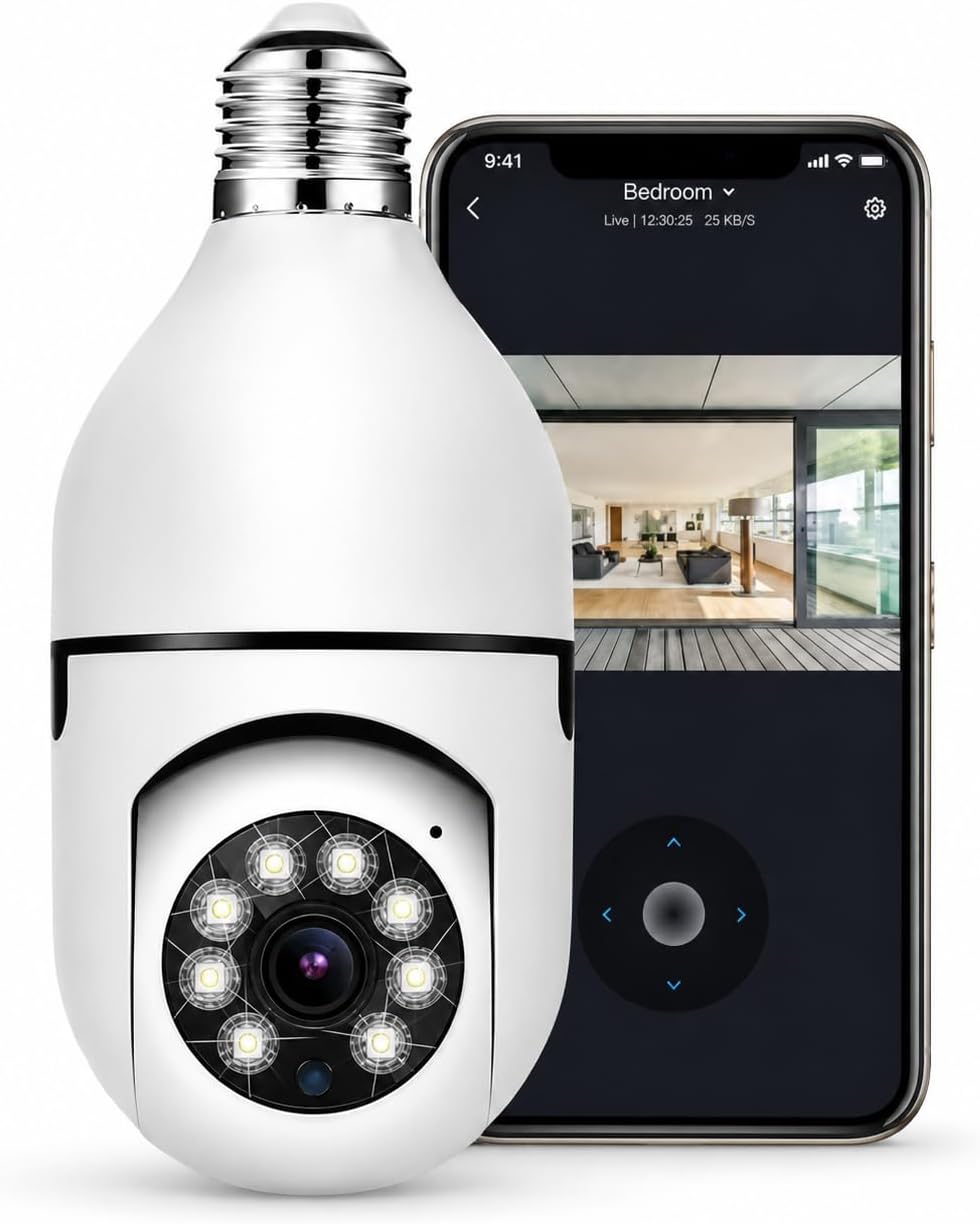 Câmera de Segurança IP WiFi Full HD 1080p com Visão Noturna