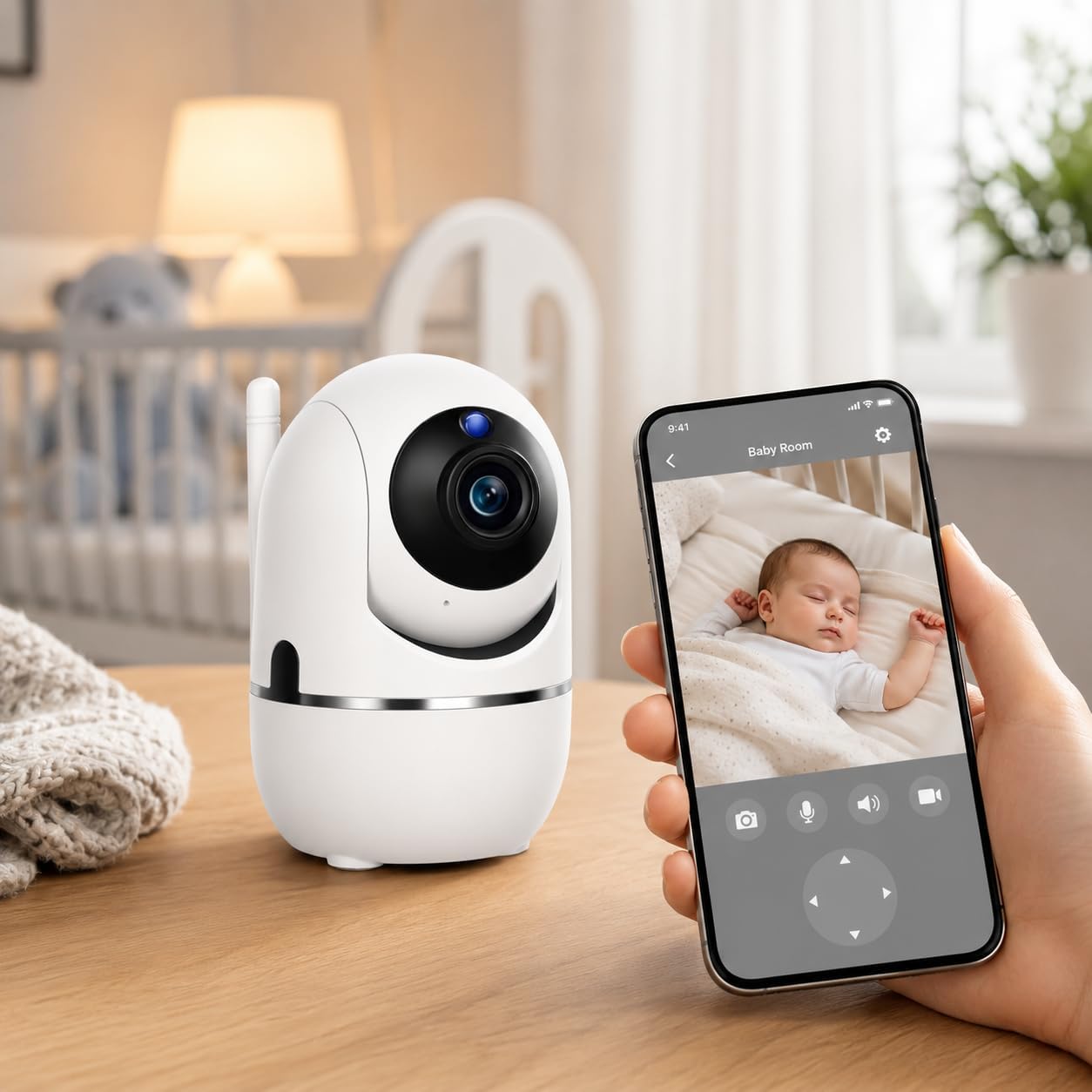 Câmera Smart Segurança Babá Eletrônica IP Wi-Fi Full HD