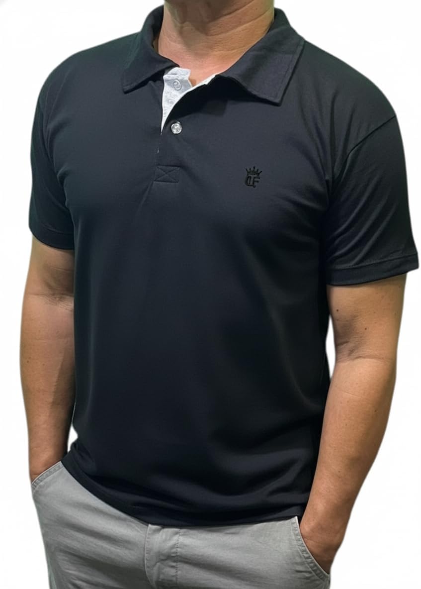 Camisa Gola Polo Masculina Slim Fit em Algodão Toqref