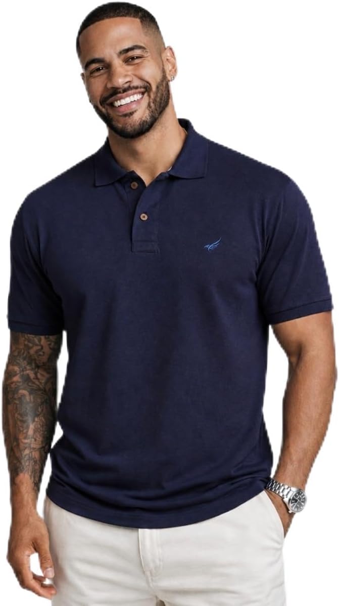 Camisa Polo Masculina em Algodão Piquet Manga Curta