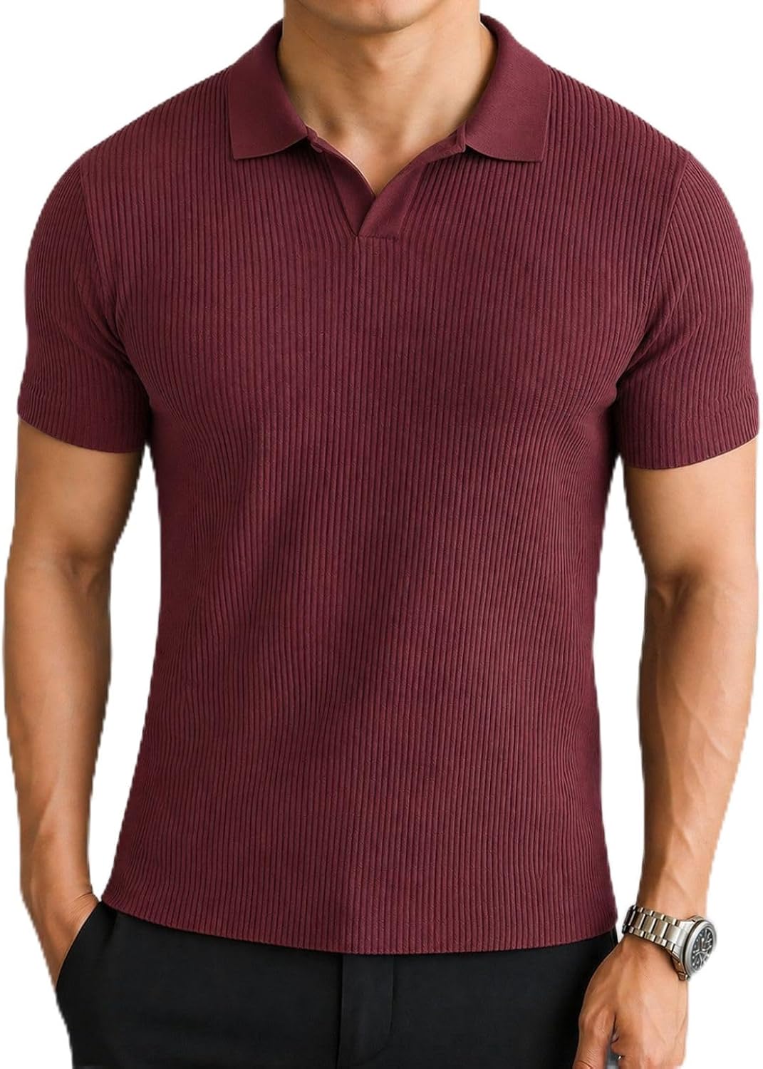 Camisa Polo Masculina em Tricot Texturizado Estilo Old Money