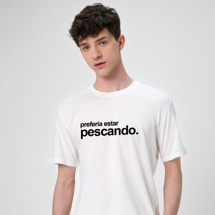 Camiseta Unissex de Algodão Estampa Pescaria EscShop