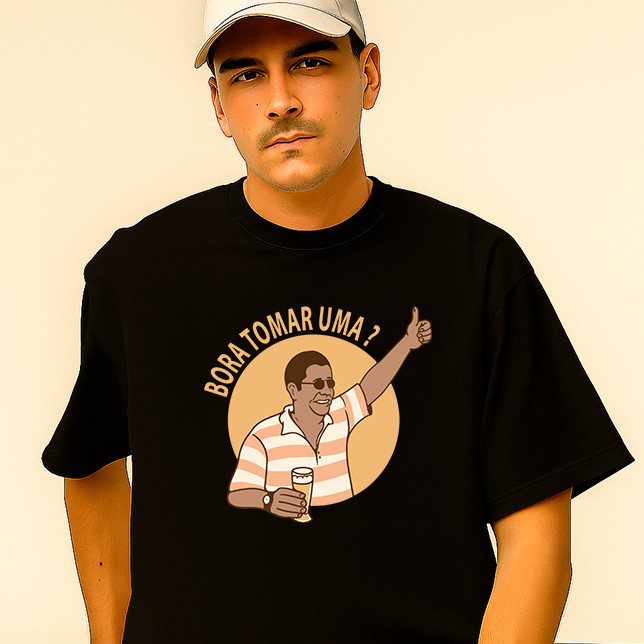 Camiseta Unissex Zeca Meme em Algodão Fio 30.1 Penteado
