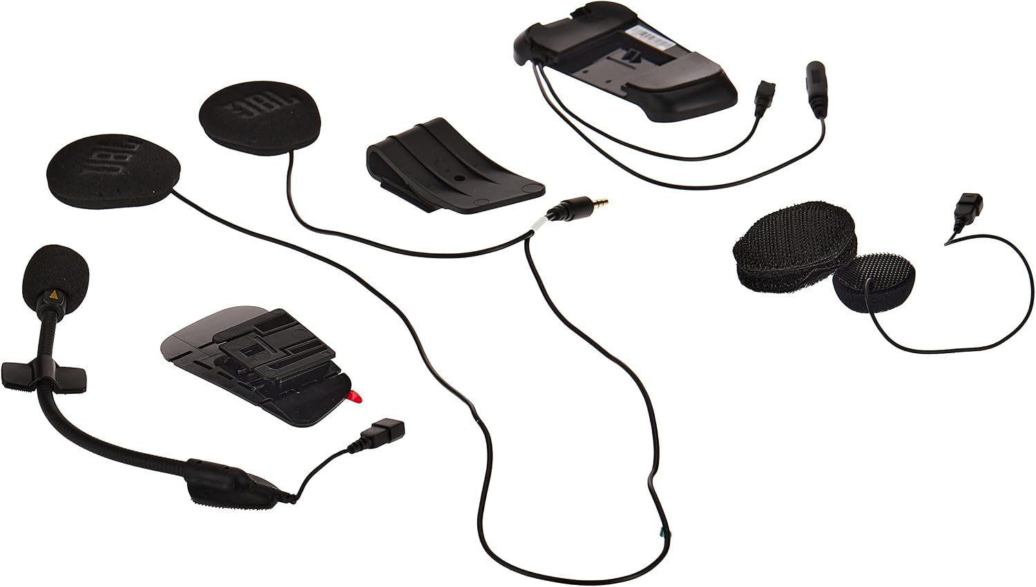 Kit JBL Cardo Systems para Comunicadores Packtalk Kit de alto-falantes JBL Cardo Systems para capacete de moto com drivers circulares pretos