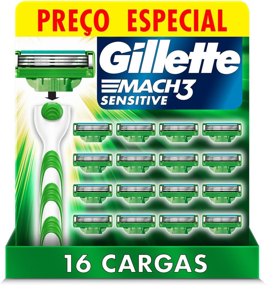 Carga Gillette Mach3 Sensitive 16 Unidades: Vale a Pena?