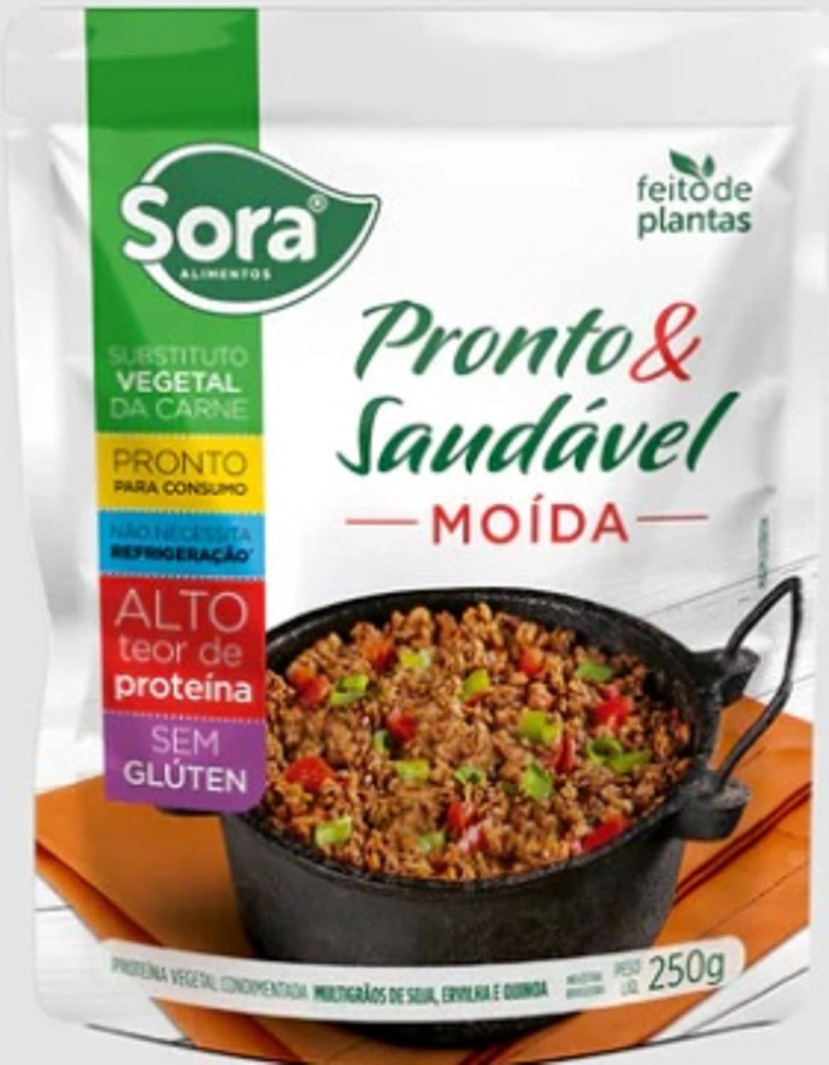 Carne Moída Vegetal Sora: 20g de Proteína e Praticidade