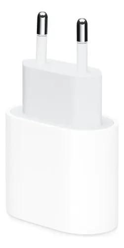 Carregador Adaptador USB-C de 20W para iPhone Apple Branco A2465