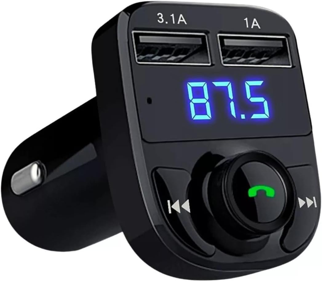 Carregador para Carro com Transmissor FM e Bluetooth GTecla