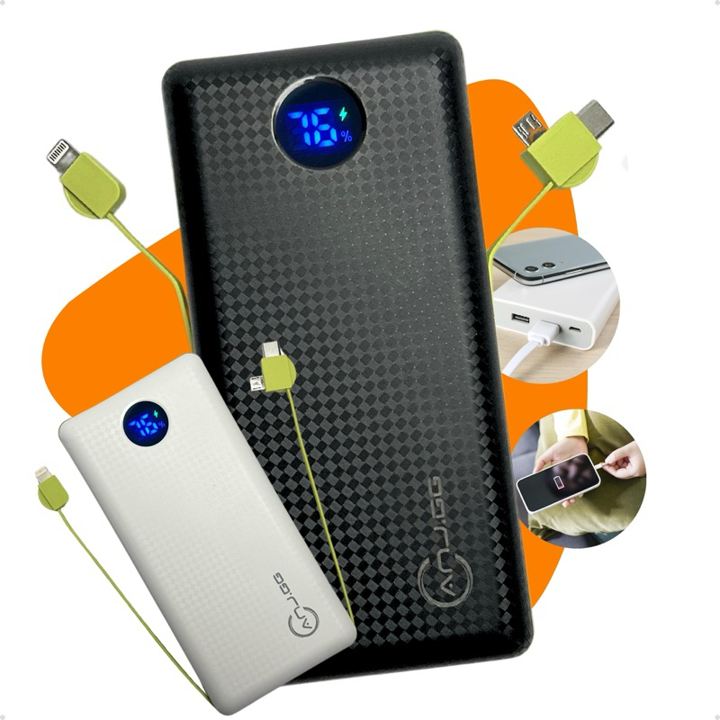 Carregador Portátil 20.000mAh Turbo com Display Digital