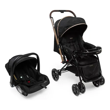 Carrinho de Bebê Travel System Infanti Galileo Preto Mocca