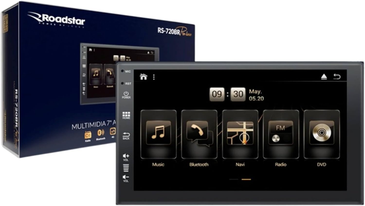 Central Multimídia Roadstar RS720BR MI Pro Line com CarPlay e Android Auto