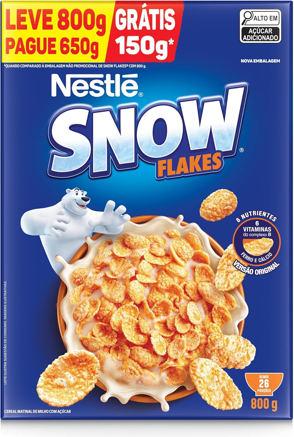 Cereal Snow Flakes Nestlé Kit 14 unidades de 800g