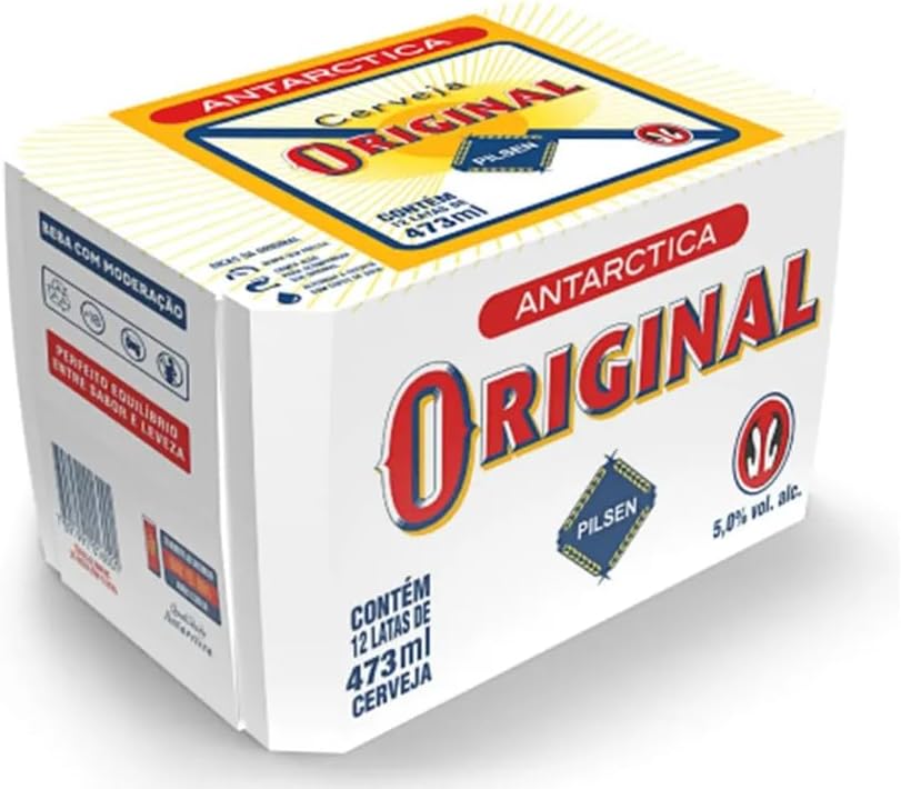 Cerveja Original Antarctica: Review do Pack com 12 Latas de 473ml