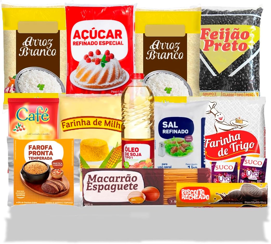 Cesta Básica de Alimentos com 14 Itens Essenciais