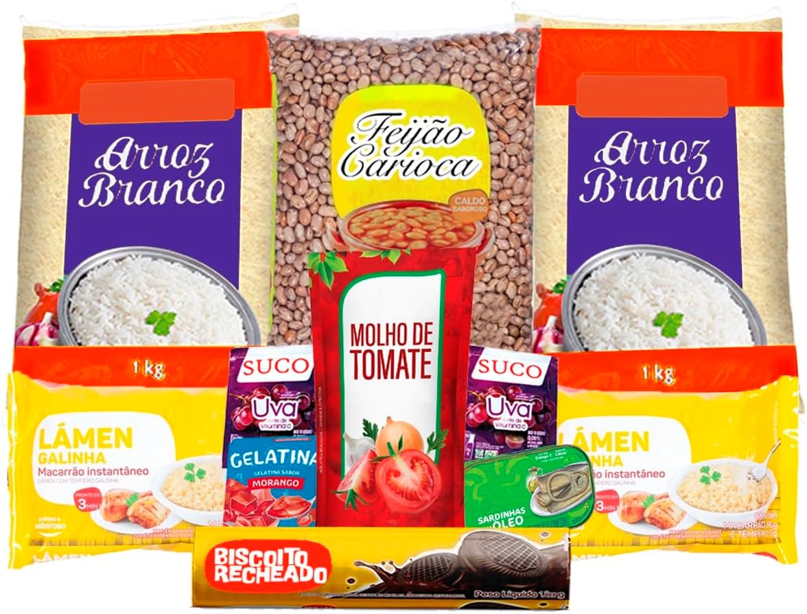 Cesta Básica Completa com 11 Itens para Doação