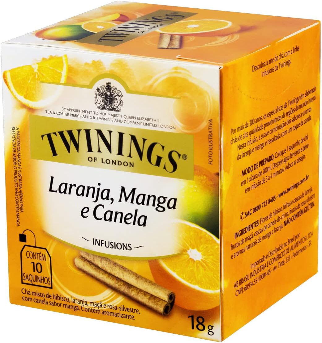 Chá Twinings Misto de Laranja, Manga e Canela (10 Saquinhos)