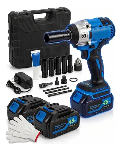 Chave de Impacto sem Fio Mackie 48V com 2 Baterias e Acessórios