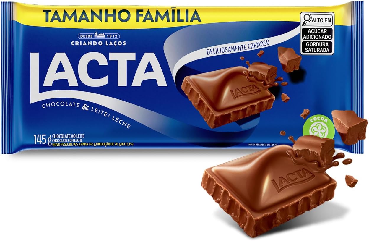 Chocolate ao Leite Lacta 145g: O Clássico Cremoso para seu Momento