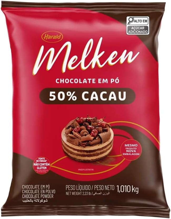Chocolate Em Pó 50% Melken Harald 1,01kg