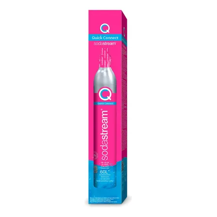 Cilindro CO2 Sodastream QuickConnect Rótulo Rosa para Máquina de Gaseificar