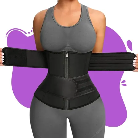 Cinta Abdominal Feminina com Efeito Sauna e Compressão Térmica