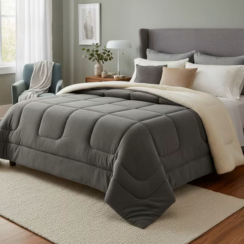 Cobertor Manta Casal Sherpa com Toque de Pele de Carneiro