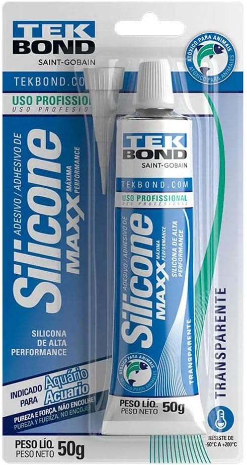 Cola Silicone 50g Transparente para Aquário Tekbond