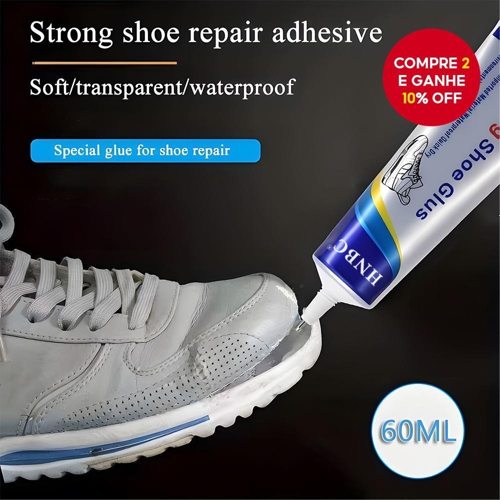 Cola Transparente para Reparo de Sapatos e Solados 60ml